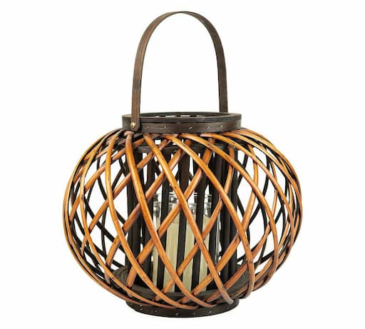 Купить Фонарь Round Willow Lantern With Wooden Handle в интернет-магазине roooms.ru