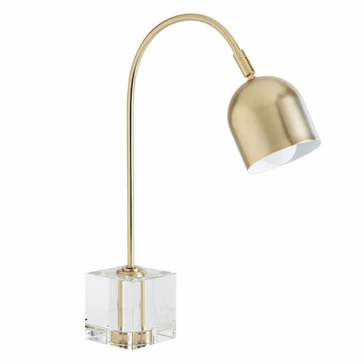Купить Настольная лампа Crystal Cube Task Lamp Clear/Gold в интернет-магазине roooms.ru