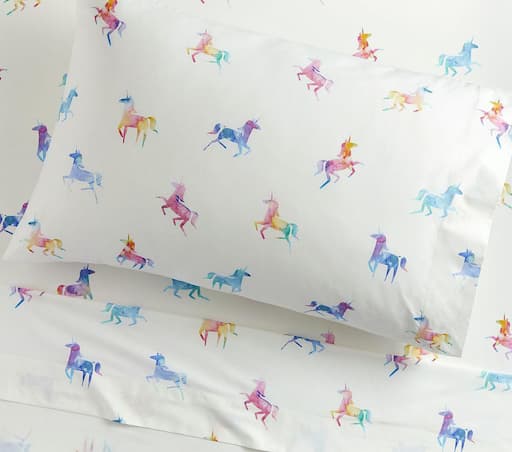 Купить Набор простыней west elm x pbk Watercolor Unicorn Sheet Set & Pillowcases - Sheet Set в интернет-магазине roooms.ru