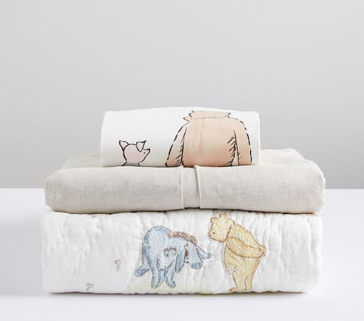 Купить Комплект постельного белья Disney Winnie the Pooh Baby Bedding Set of 3 - Quilt, Crib Fitted Sheet , Crib Skirt в интернет-магазине roooms.ru