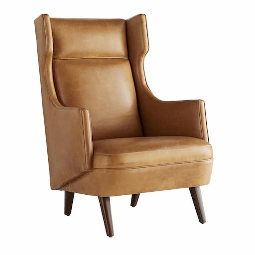 Купить Кресло Budelli Wing Chair Cognac Leather Dark Walnut в интернет-магазине roooms.ru
