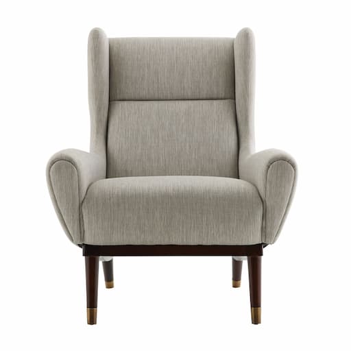 Купить Кресло Ophelia Lounge Chair Fossil Tweed Dark Walnut в интернет-магазине roooms.ru
