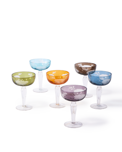 Купить Набор стаканов Multicolour Peony Coupe Glasses в интернет-магазине roooms.ru