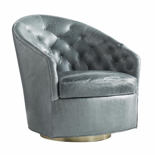 Купить Кресло Capri Chair Juniper Leather Champagne Swivel в интернет-магазине roooms.ru