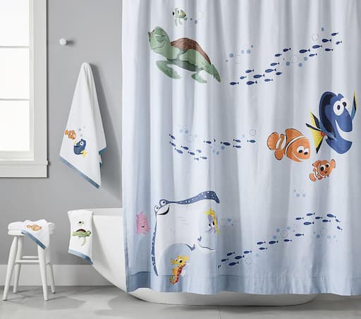 Купить Шторка для душа Disney and Pixar Finding Nemo Shower Curtain Blue Multi в интернет-магазине roooms.ru