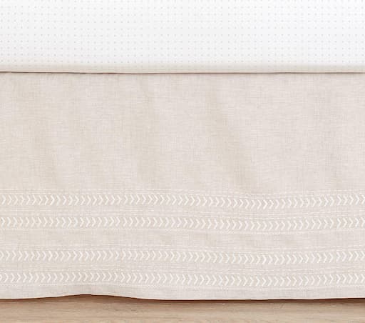 Купить Подзор для кроватки Sweet Animal Linen Crib Skirt Natural в интернет-магазине roooms.ru