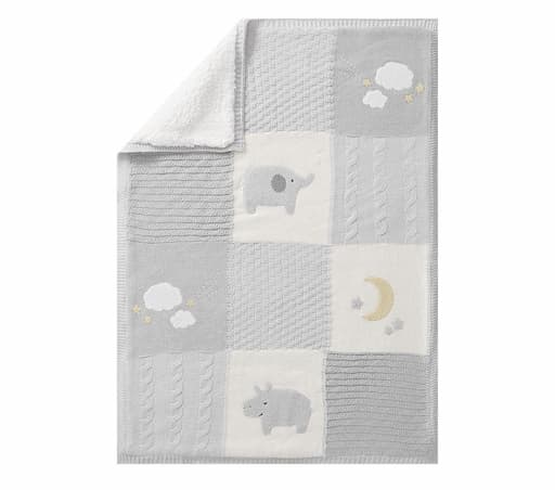 Купить Одеяло Heirloom Hippo Baby Blanket Stroller Blanket Gray в интернет-магазине roooms.ru