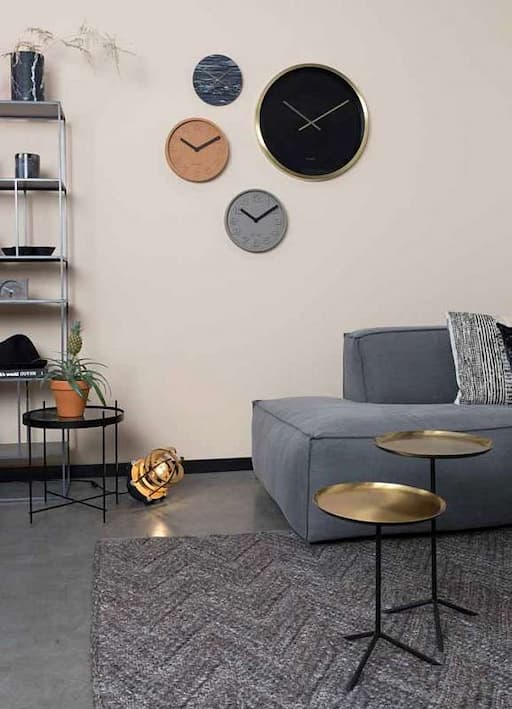 Купить Часы Clock Time Bandit Black/Brass в интернет-магазине roooms.ru