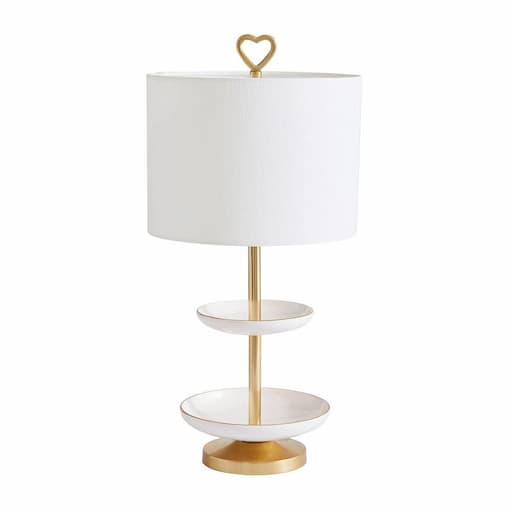 Купить Настольная лампа Emily & Meritt Trinket Table Lamp White/Gold в интернет-магазине roooms.ru
