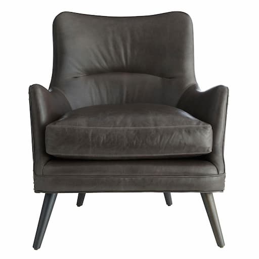 Купить Кресло Seger Chair Graphite Leather Grey Ash в интернет-магазине roooms.ru