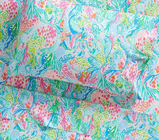 Купить Наволочка Lilly Pulitzer Mermaid Cove Sheet Set Extra Pillowcase Multi в интернет-магазине roooms.ru