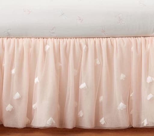 Купить Подзор для кроватки Monique Lhuillier Ethereal Bed Skirt Blush Pink в интернет-магазине roooms.ru