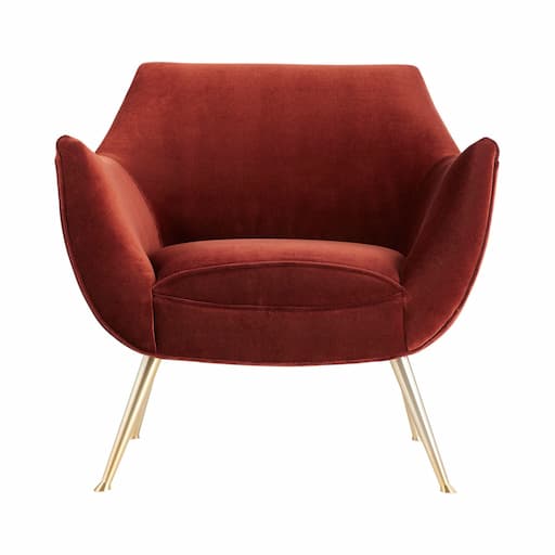 Купить Кресло Leandro Lounge Chair Paprika Velvet в интернет-магазине roooms.ru