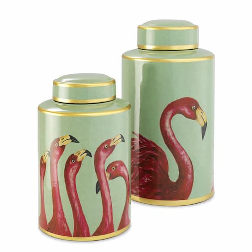 Купить Емкость для хранения Jar Flamingo set of 2 в интернет-магазине roooms.ru