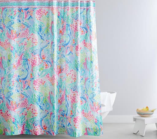Купить Шторка для душа Lilly Pulitzer Mermaid Cove Shower Curtain Shower Curtain Multi в интернет-магазине roooms.ru