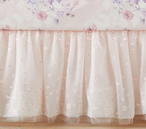 Купить Подзор для кроватки Monique Lhuillier Puffy Floral Bed Skirt Blush в интернет-магазине roooms.ru