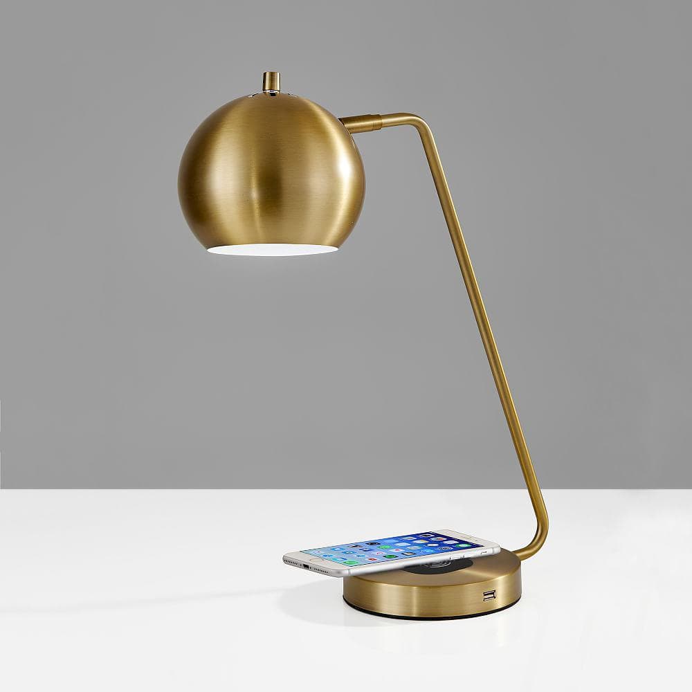 Купить Настольная лампа Abraham Charge Task Lamp Brass в интернет-магазине roooms.ru