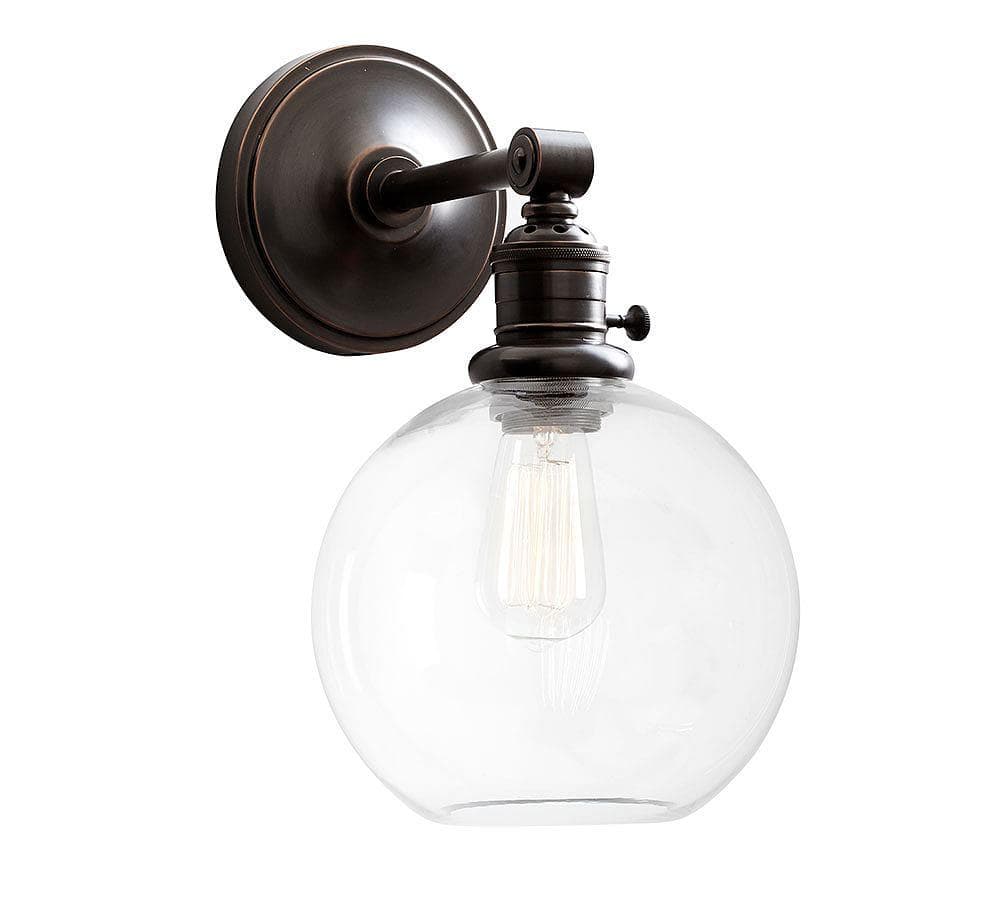 Купить Бра Straight Arm Glass Globe Sconce в интернет-магазине roooms.ru