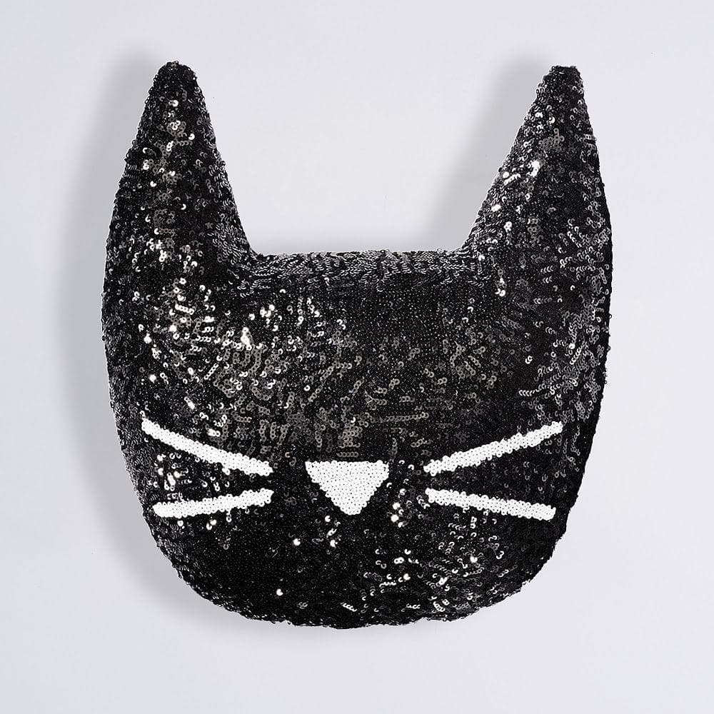 Купить Декоративная подушка The Emily & Meritt Sequin Cat Pillow Black в интернет-магазине roooms.ru