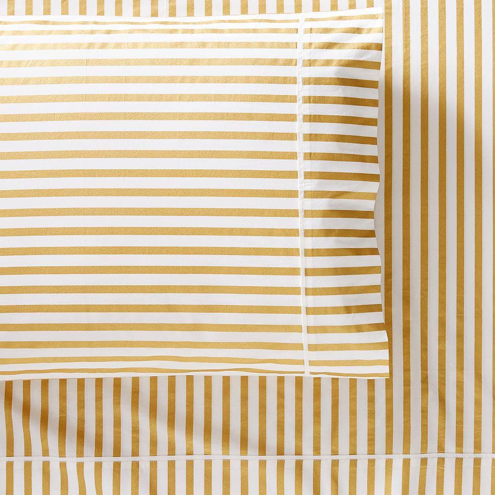 Купить Набор простыней The Emily & Meritt Skinny Stripe Sheet Set Gold в интернет-магазине roooms.ru
