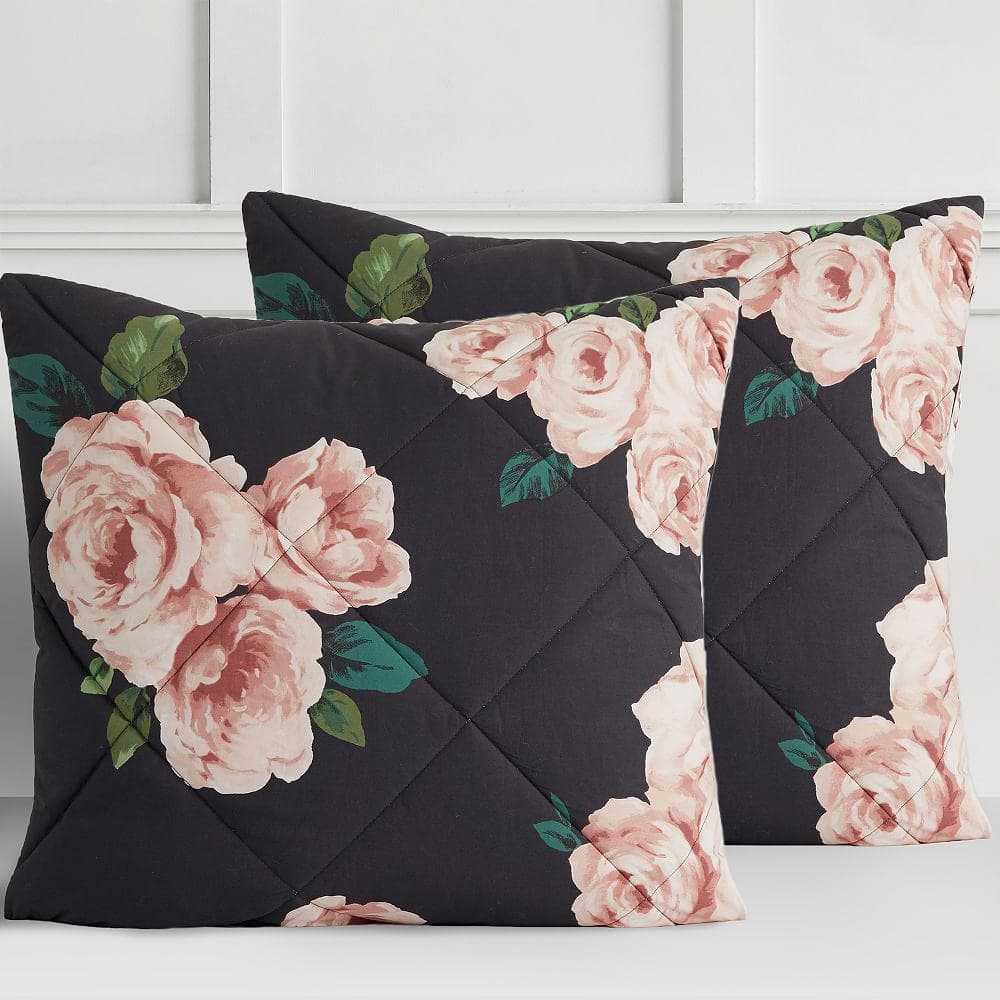 Купить Набор наволочек/Наволочка The Emily & Meritt Bed of Roses Comforter & Sham - Ivory/Black - Set of 2 Shams в интернет-магазине roooms.ru
