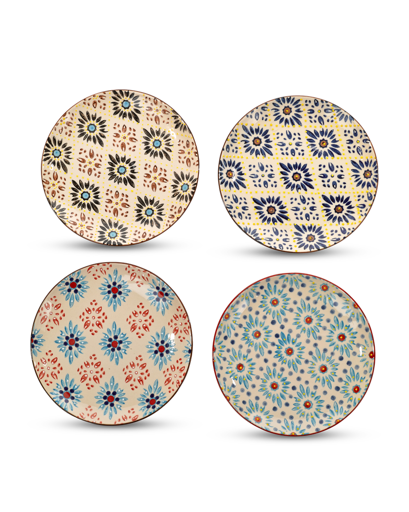 Купить Набор тарелок Side Plate Mosaic Flower Set 4 в интернет-магазине roooms.ru