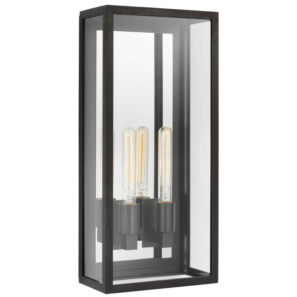 Купить Уличное бра Fresno Large 2-Light 3/4 Wall Lantern в интернет-магазине roooms.ru