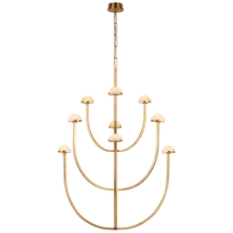 Antique-Burnished Brass Alabaster