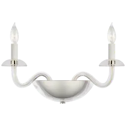 Clear Glass and Polished Nickel