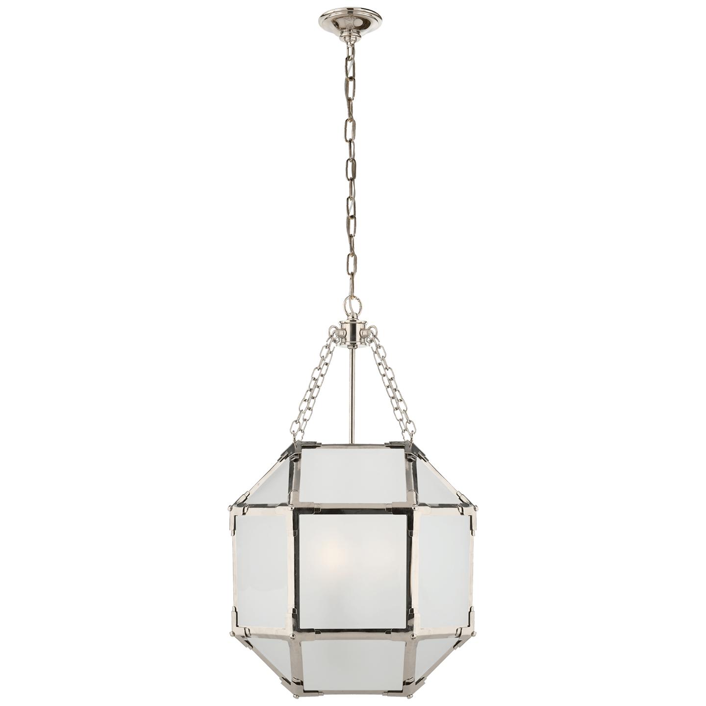 Polished Nickel Frosted Glass