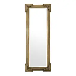 antique brass finish | bevelled mirror glass rectangular