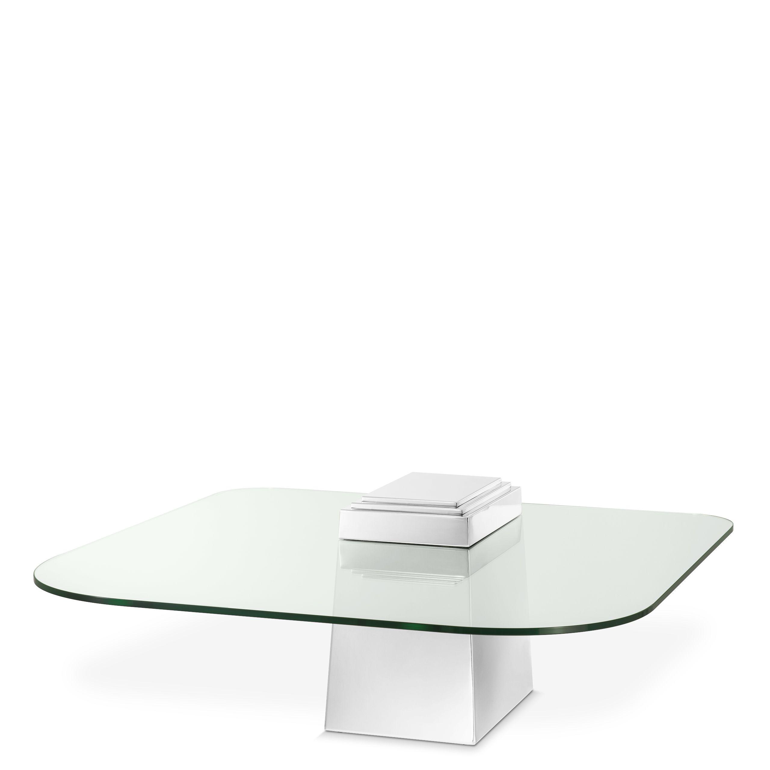 polished stainless steel | clear glass