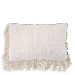 lyssa off-white | cream fringe L rectangular