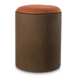 Dark brown MDFResin based with fabric cushion