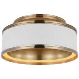 Matte White and Antique-Burnished Brass