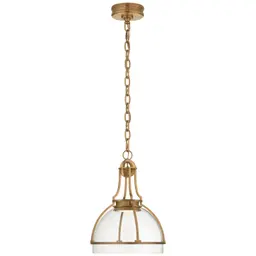 Antique-Burnished Brass Clear Glass