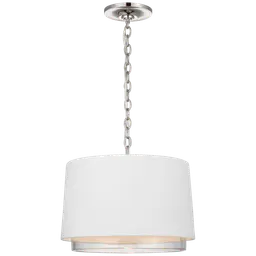 Polished Nickel Matte White and Clear Glass