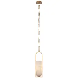 Antique-Burnished Brass Alabaster