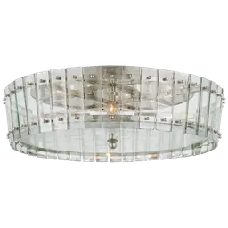 Polished Nickel Antique Mirror