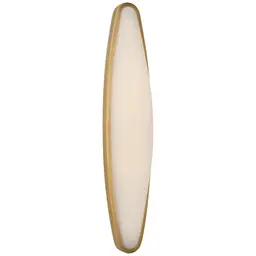 Hand-Rubbed Antique Brass White Glass