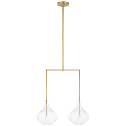 Soft Brass Clear Glass