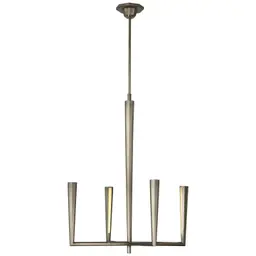Antique Nickel White Glass