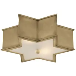 Natural Brass Frosted Glass