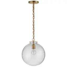 Hand-Rubbed Antique Brass Seeded Glass