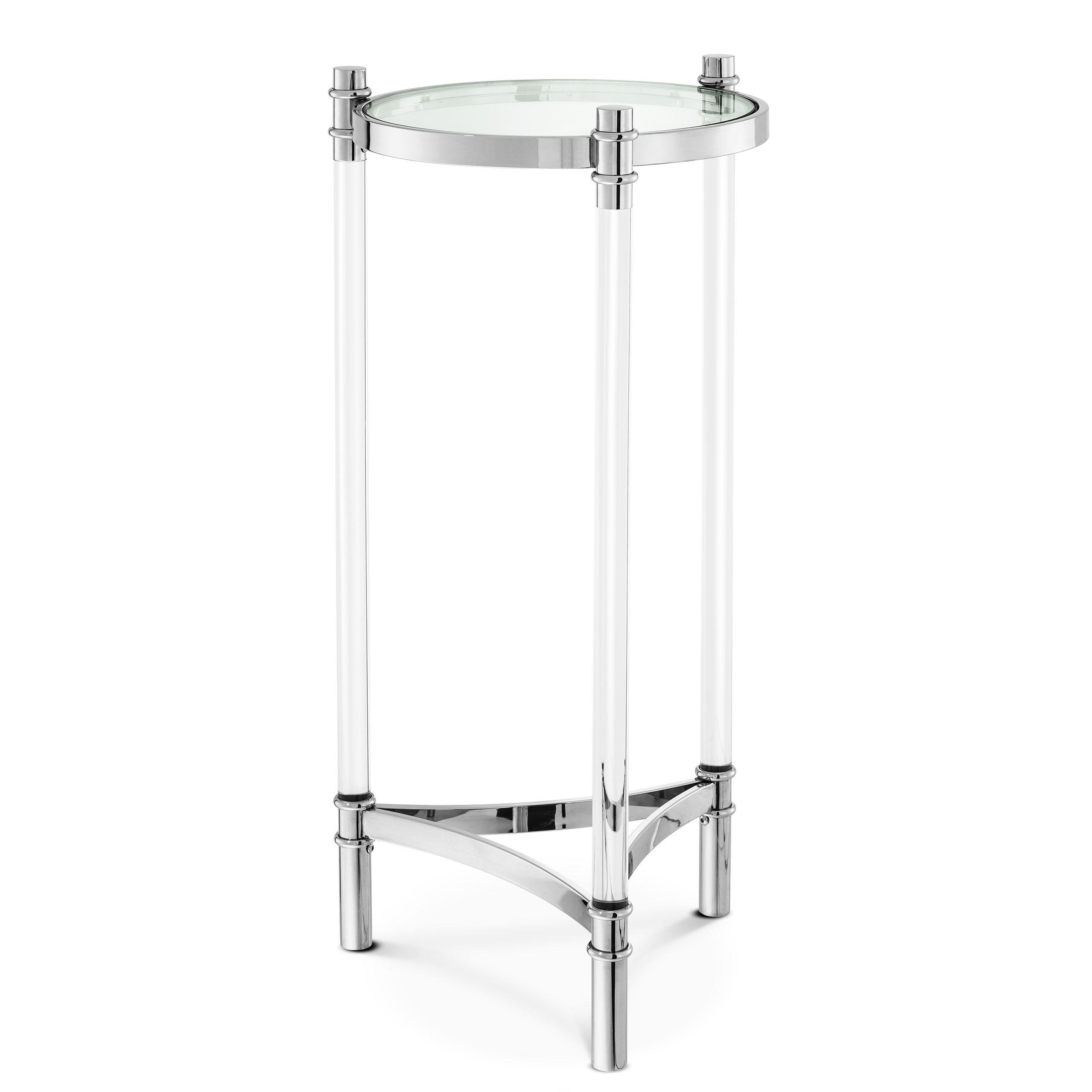 polished stainless steel | clear acrylic