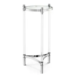 polished stainless steel | clear acrylic