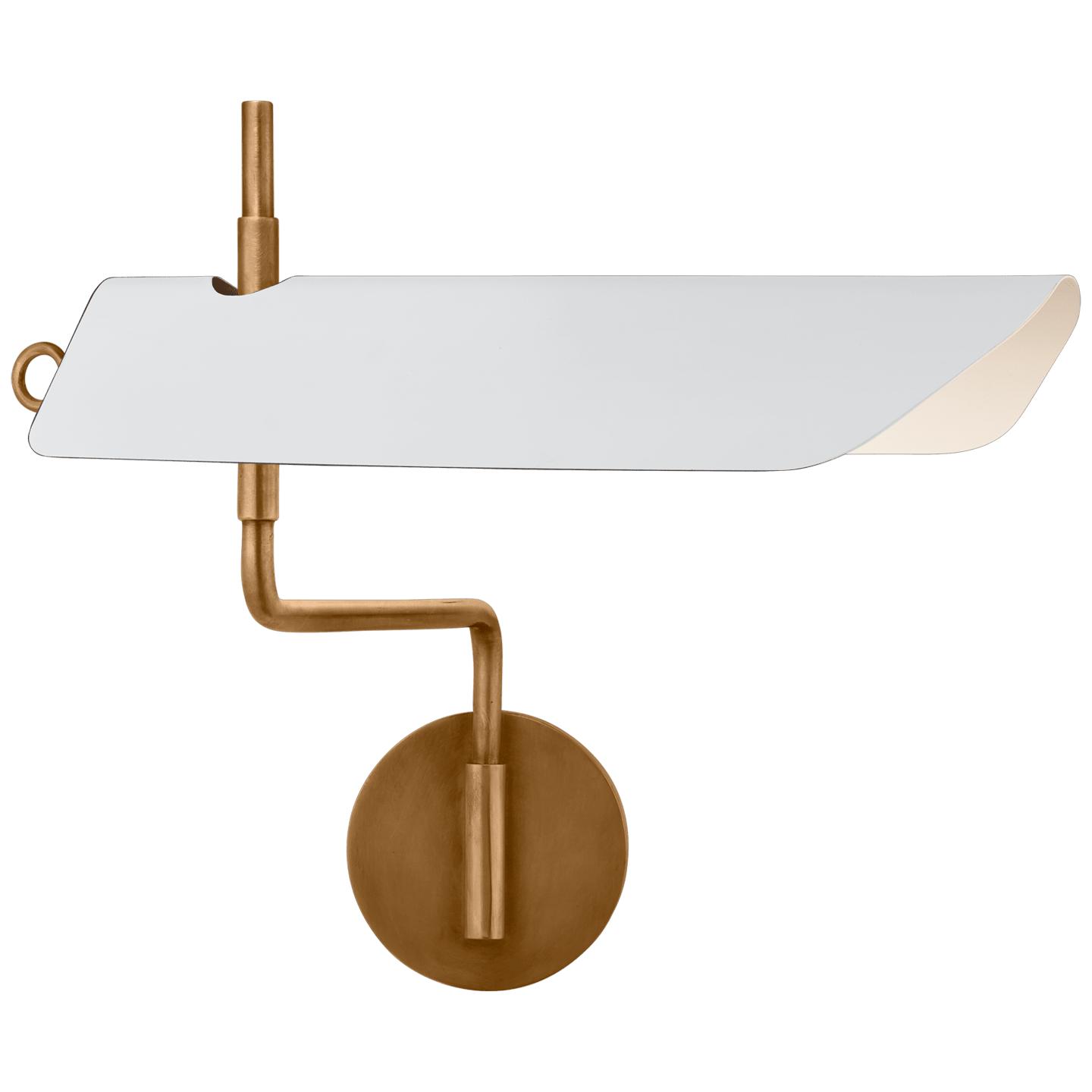 Antique-Burnished Brass Matte White