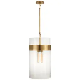 Hand-Rubbed Antique Brass Clear Glass