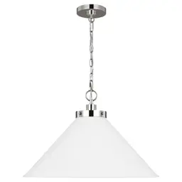 Matte White and Polished Nickel