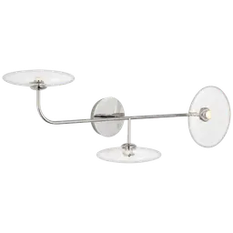 Polished Nickel Clear Glass